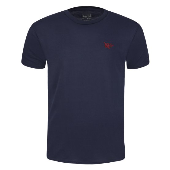 Blue Shirt Embroidered word logo